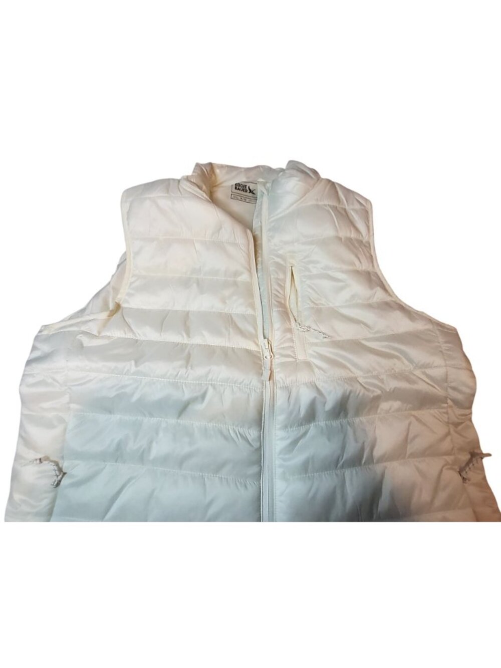 Eddie Bauer Womens XL Alpine Vest In Coconut Milk Color Stormrepel Nylon Quilted - Picture 6 of 10